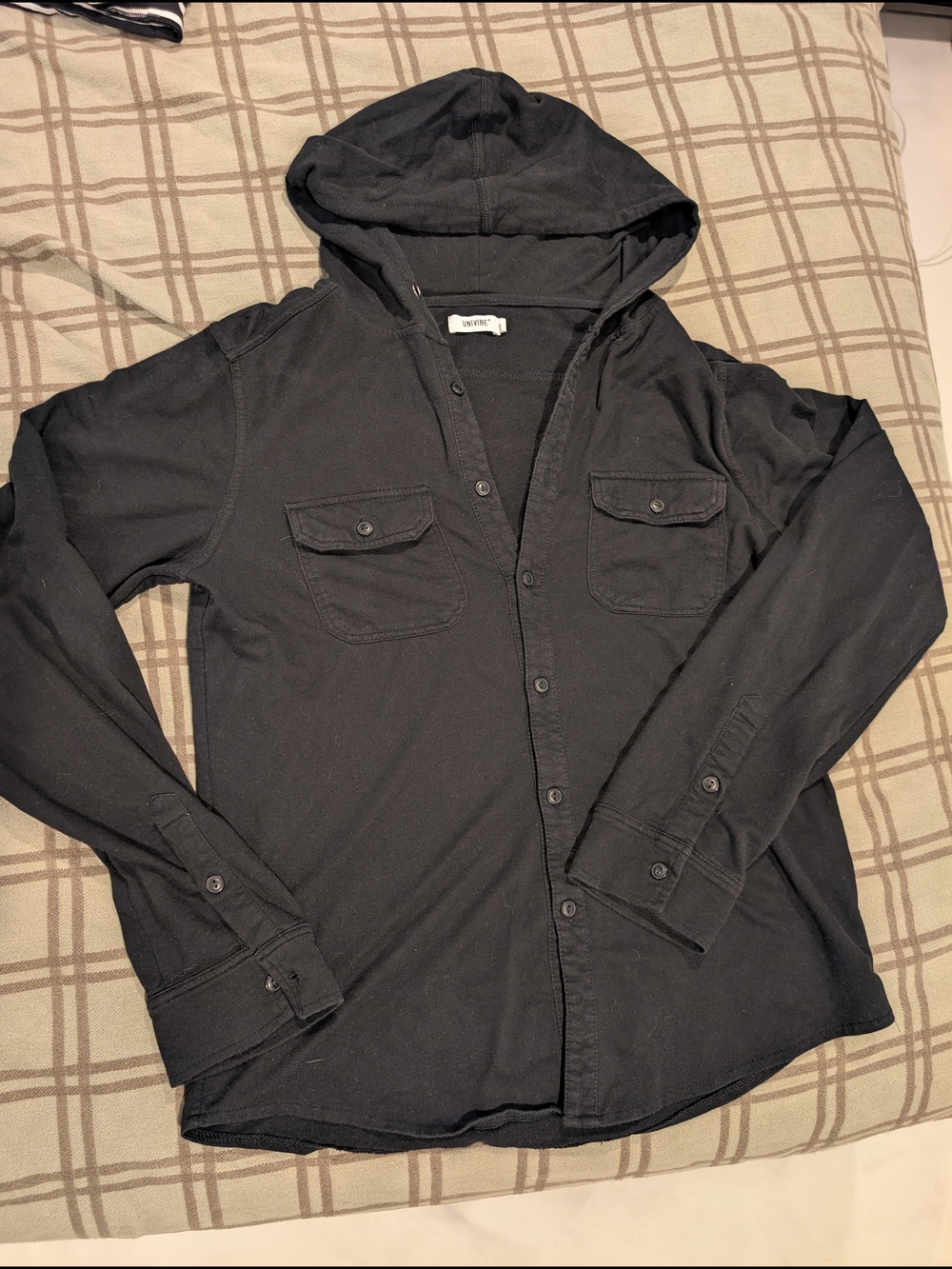 Univibe Black Pullover Top with Logo Tag